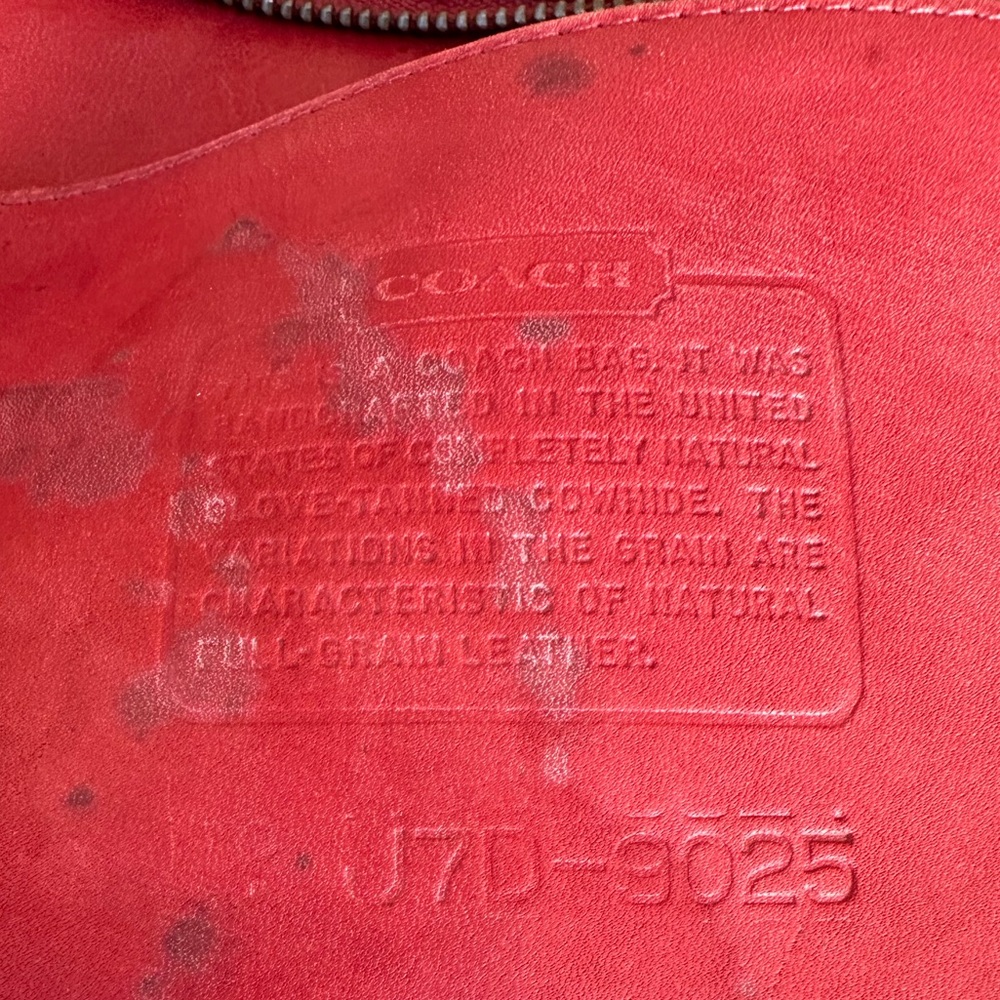🎈Vintage Coach Red  Ergo Zip 9025 🎈 - Picture 12 of 13